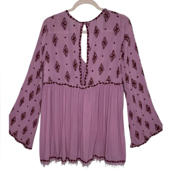 Free People Diamond and Tunic Blouse Size S Oversized Fit Boho - Picture 6 of 14